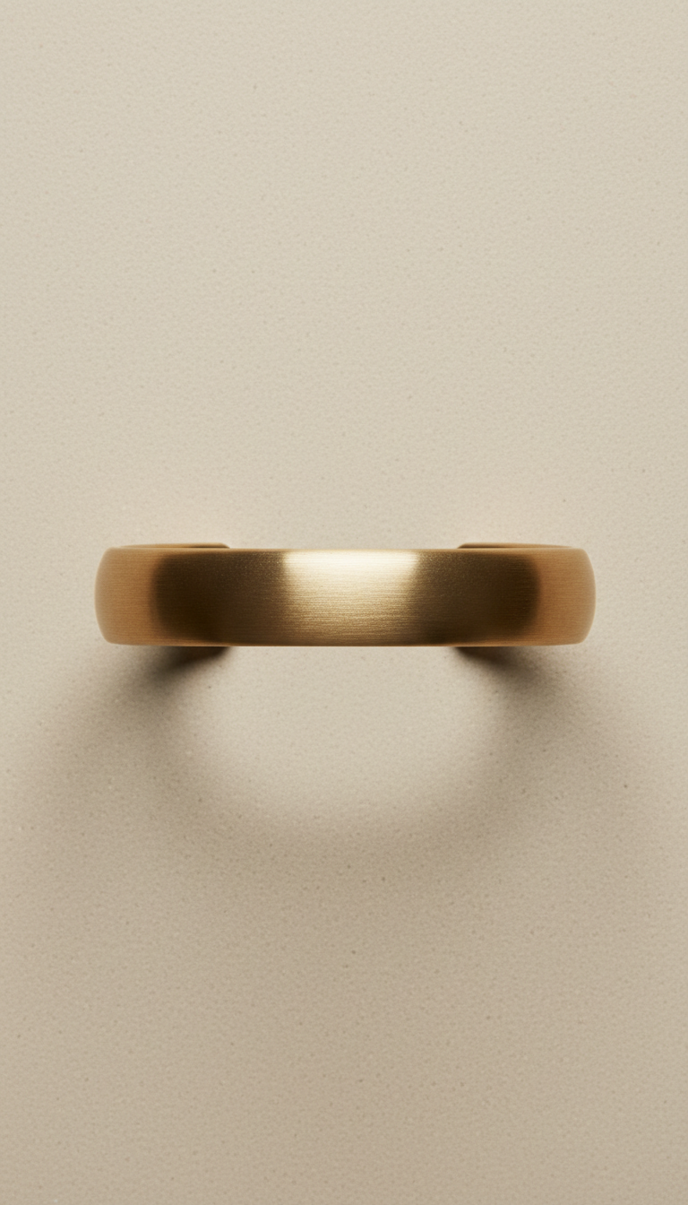 Pulsera brazalete de bronce cepillado