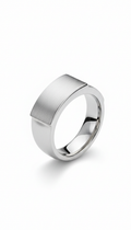 Anillo Urban Arc en plata pulida