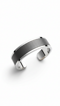 Brazalete Concrete Mist en grafito y plata